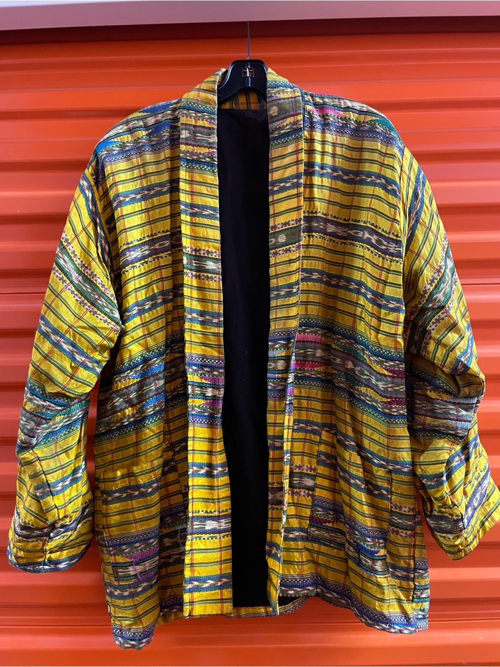 Indigo Striped Yellow Multicolor Open-Front Jacket - Picture 1 of 7